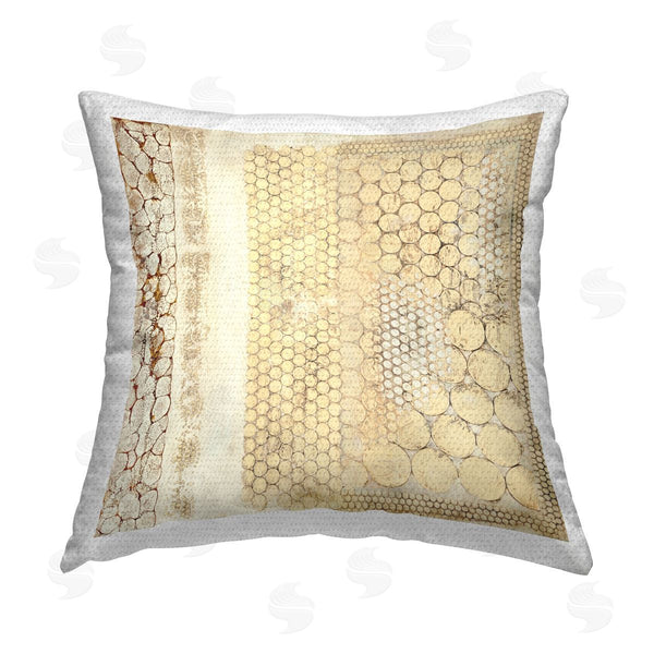 Stupell Industries Laura Van Horne | Rustic Tan Geometric Shapes Printed Throw Pillow