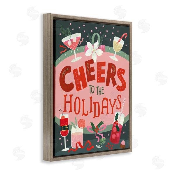 Stupell Industries Laura Watson | Cheers Festive Holiday Drinks