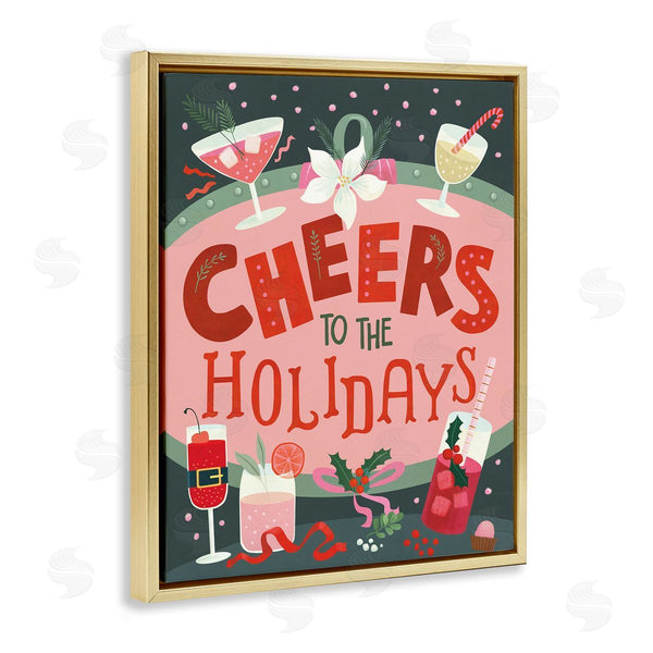 Stupell Industries Laura Watson | Cheers Festive Holiday Drinks