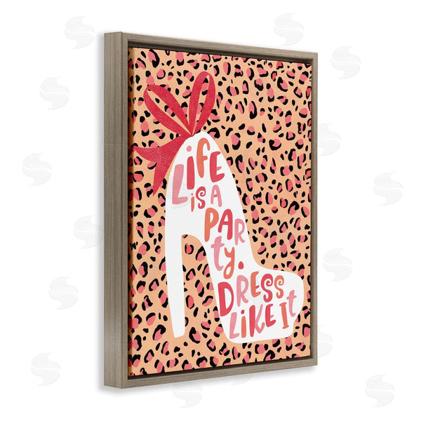 Stupell Industries Laura Watson | Life Is A Party Dress Like It Phrase Wall Art