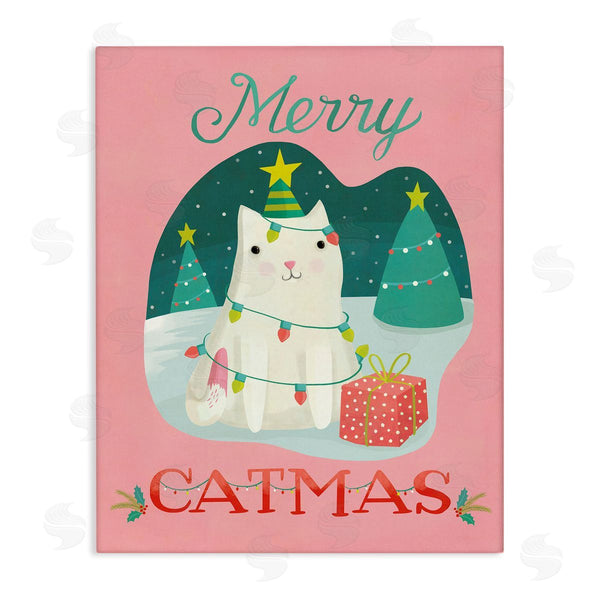 stupell industries Laura Watson | Merry Catmas Festive Kitten