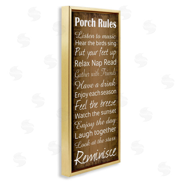 Stupell Industries Lauren Gibbons | Porch Rules Country Rustic