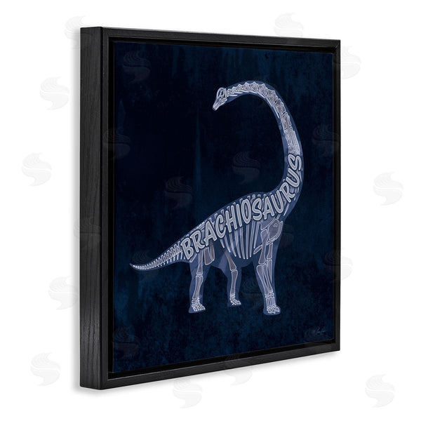 Stupell Industries Lauren Rader | Blue Brachiosaurus Skeleton