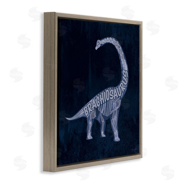Stupell Industries Lauren Rader | Blue Brachiosaurus Skeleton