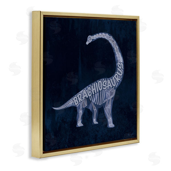 Stupell Industries Lauren Rader | Blue Brachiosaurus Skeleton