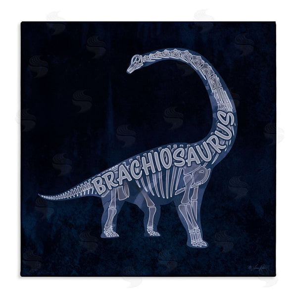 stupell industries Lauren Rader | Blue Brachiosaurus Skeleton