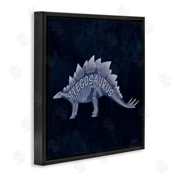 Stupell Industries Lauren Rader | Blue Stegosaurus Skeleton