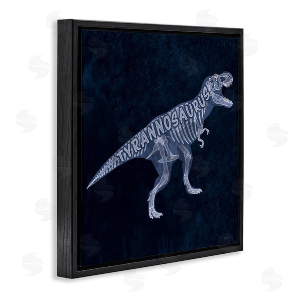 Stupell Industries Lauren Rader | Blue T-Rex Skeleton