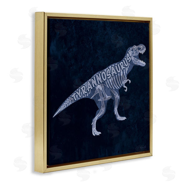 Stupell Industries Lauren Rader | Blue T-Rex Skeleton