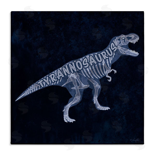 stupell industries Lauren Rader | Blue T-Rex Skeleton