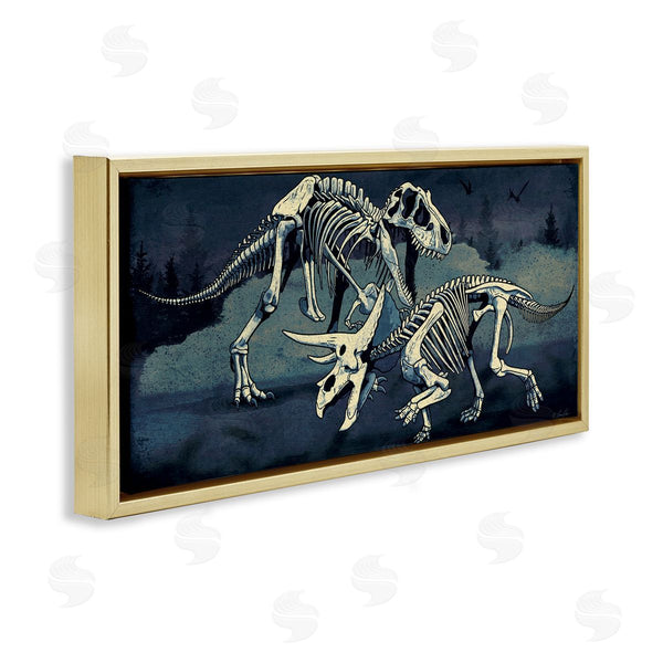 Stupell Industries Lauren Rader | Dinosaur Skeletons Duo Wall Art