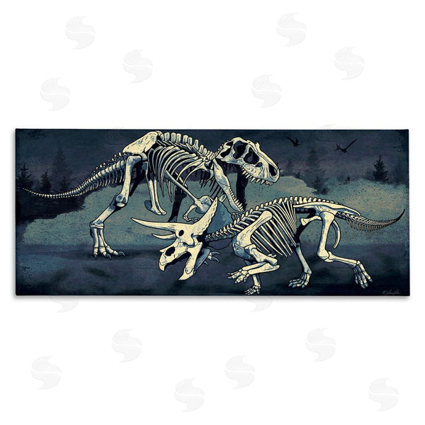 stupell industries Lauren Rader | Dinosaur Skeletons Duo Wall Art