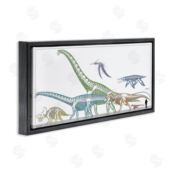 Stupell Industries Lauren Rader | Educational Prehistoric Skeletons Wall Art
