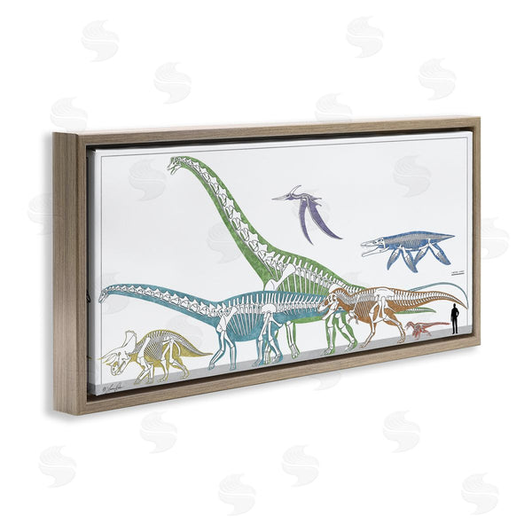 Stupell Industries Lauren Rader | Educational Prehistoric Skeletons Wall Art