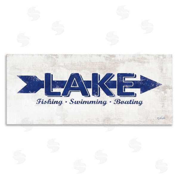 stupell industries Lauren Rader | Lake Sign Blue Arrow Wall Art