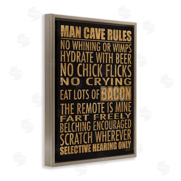 Stupell Industries Lauren Rader | Man Cave Rules List