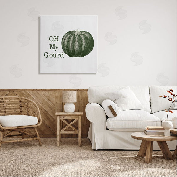 Stupell Industries Lauren Rader | Oh My Gourd Fall Pumpkin Wall Art