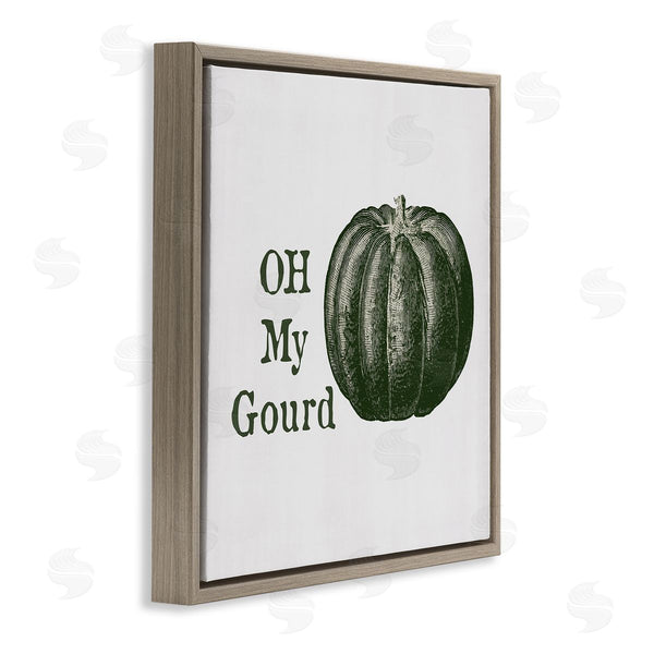 Stupell Industries Lauren Rader | Oh My Gourd Fall Pumpkin Wall Art