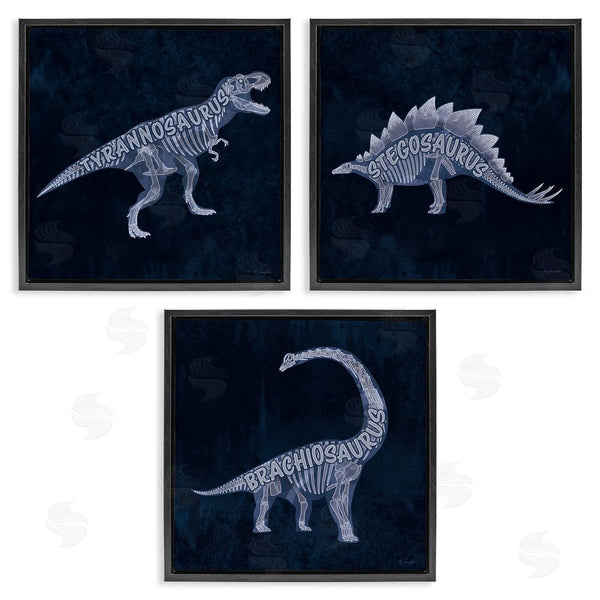 Stupell Industries Lauren Rader | Various Dinosaur Skeletons Wall Art