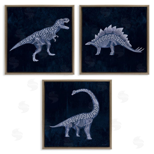 Stupell Industries Lauren Rader | Various Dinosaur Skeletons Wall Art