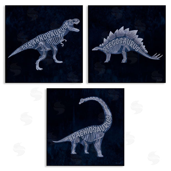 stupell industries Lauren Rader | Various Dinosaur Skeletons Wall Art