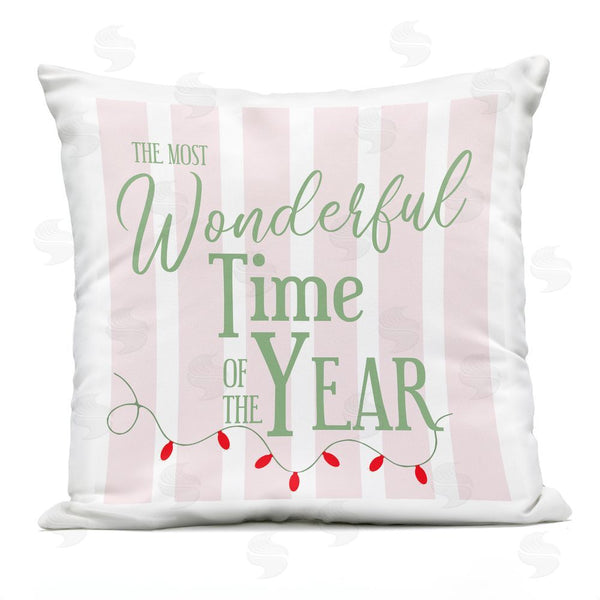 Stupell Industries Lauren Rader | Wonderful Time Pastels Printed Throw Pillow