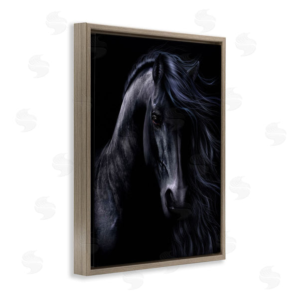 Stupell Industries Laurie Prindle | Black Stallion Portrait