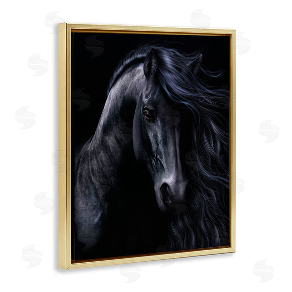 Stupell Industries Laurie Prindle | Black Stallion Portrait