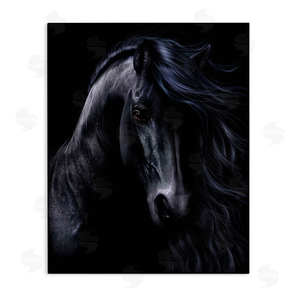 stupell industries Laurie Prindle | Black Stallion Portrait