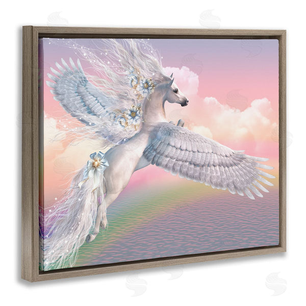 Stupell Industries Laurie Prindle | Unicorn Over The Rainbow