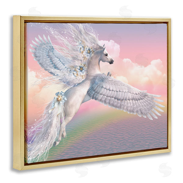 Stupell Industries Laurie Prindle | Unicorn Over The Rainbow