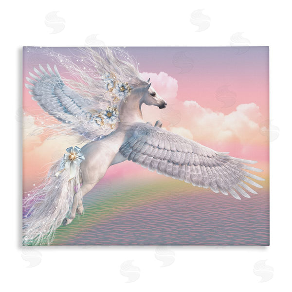 stupell industries Laurie Prindle | Unicorn Over the Rainbow