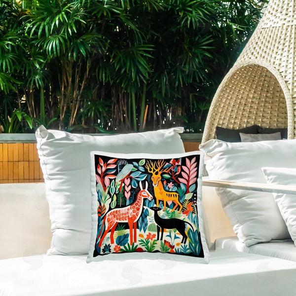 Stupell Industries Lazar Studio | Abstract Mythological Creatures Printed Throw Pillow