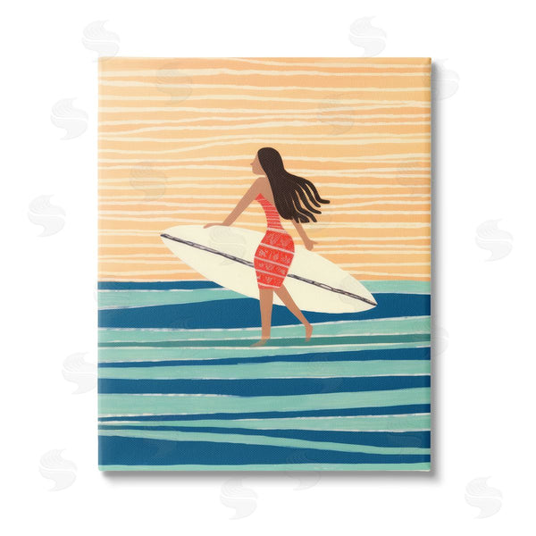 stupell industries Lazar Studio | Abstract Surfer Girl Wall Art