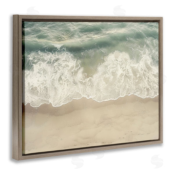 Stupell Industries Lazar Studio | Aerial Waves Lapping Shore