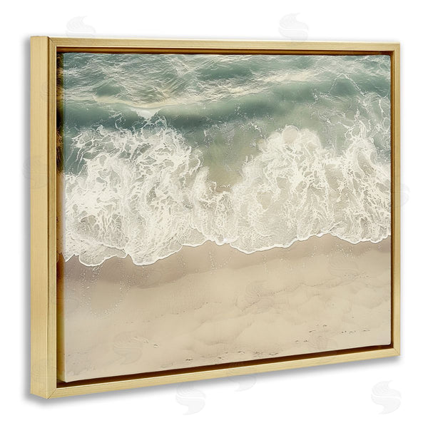 Stupell Industries Lazar Studio | Aerial Waves Lapping Shore