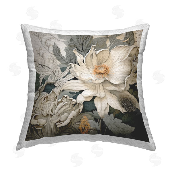 Stupell Industries Lazar Studio | Antique Curling Flower Petals Printed Throw Pillow