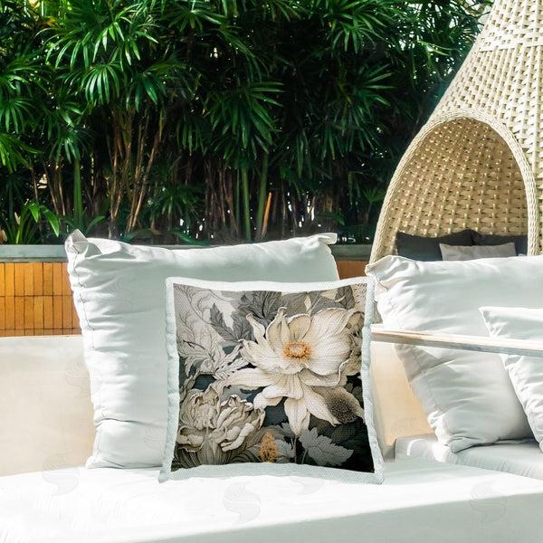 Stupell Industries Lazar Studio | Antique Curling Flower Petals Printed Throw Pillow