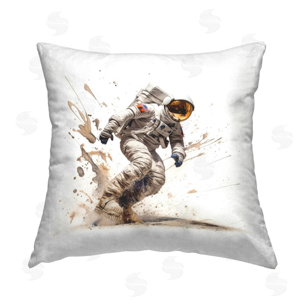 stupell industries Lazar Studio | Astronaut Moon Landing Printed Throw Pillow