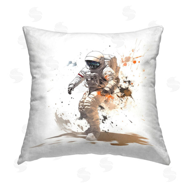 stupell industries Lazar Studio | Astronaut with Modern Splatter Printed Throw Pillow
