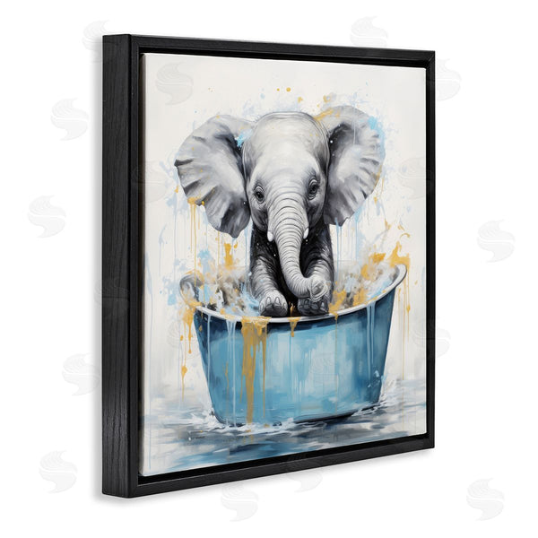 Stupell Industries Lazar Studio | Bathing Baby Elephant