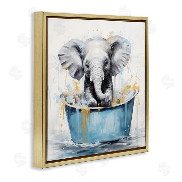 Stupell Industries Lazar Studio | Bathing Baby Elephant