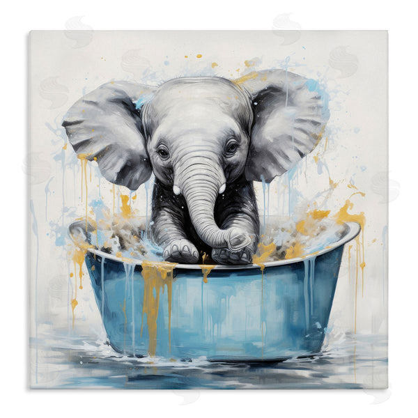stupell industries Lazar Studio | Bathing Baby Elephant