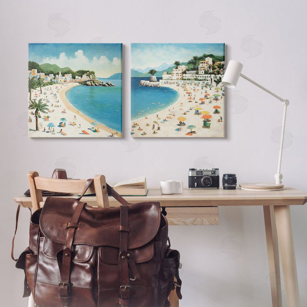 Stupell Industries Lazar Studio | Beach Goers On Curved Shore Wall Art