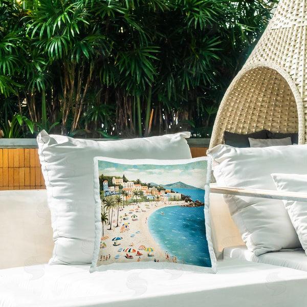 Stupell Industries Lazar Studio | Beach Water's Edge Printed Throw Pillow