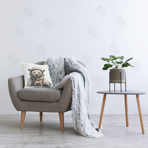 Stupell Industries Lazar Studio | Bear In Space Suit Printed Throw Pillow