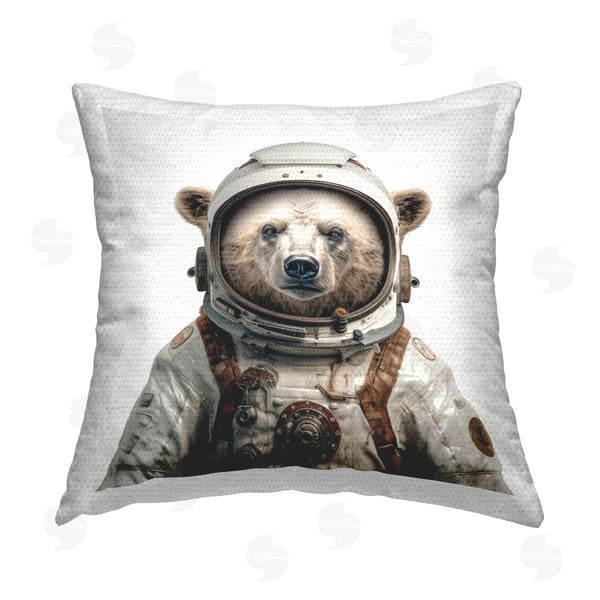 Stupell Industries Lazar Studio | Bear In Space Suit Printed Throw Pillow