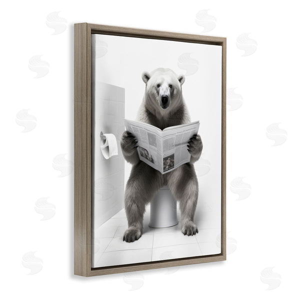 Stupell Industries Lazar Studio | Bear Reading Newspaper