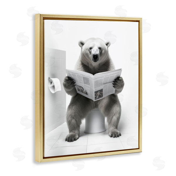 Stupell Industries Lazar Studio | Bear Reading Newspaper