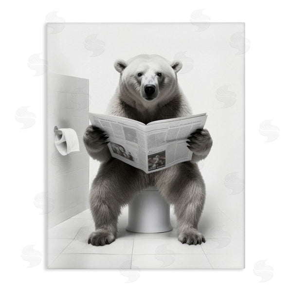 stupell industries Lazar Studio | Bear Reading Newspaper